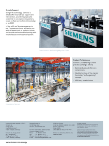 Remote Support Using STA technology, Siemens is intervention, provided by specialist
