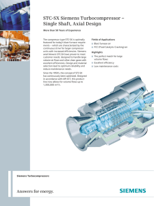 STC-SX Siemens Turbocompressor – Single Shaft, Axial Design