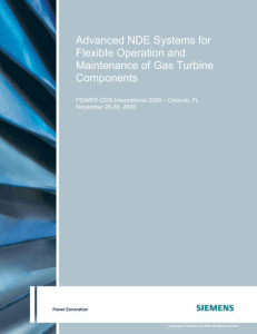 Advanced NDE Systems for Flexible Operation and Maintenance of Gas Turbine Components