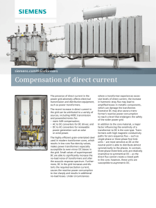 Compensation of direct current siemens.com/transformers