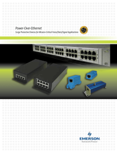 Power-Over-Ethernet Surge Protective Devices for Mission-Critical Voice/Data/Signal Applications