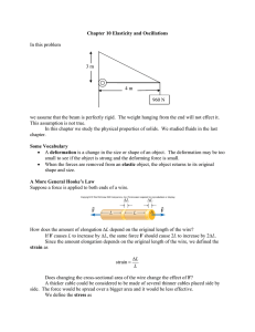 Chapter 10 Elasticity and Oscillations  In this problem 3 m