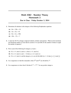 Math 4362 - Number Theory Homework 3