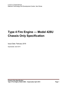 Type 4 Fire Engine — Model 428U Chassis Only Specification