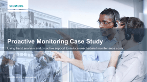 Proactive Monitoring Case Study © Siemens AG 2015. All rights reserved.