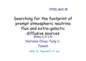 Searching for the footprint of prompt atmospheric neutrino flux and extra-galactic diffusive sources