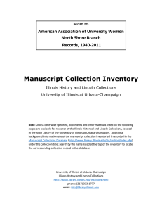 Manuscript Collection Inventory American Association of University Women North Shore Branch Records, 1940-2011