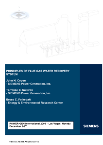 PRINCIPLES OF FLUE GAS WATER RECOVERY SYSTEM  John H. Copen