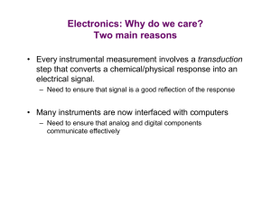Electronics: Why do we care? Two main reasons