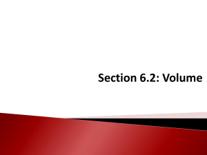 Section 6.2: Volume