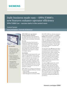 Daily business made easy – SPPA-T3000’s Control System Instrumentation, Controls &amp; Electrical