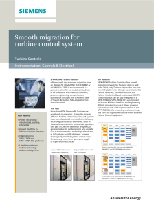 Smooth migration for turbine control system Turbine Controls Instrumentation, Controls &amp; Electrical