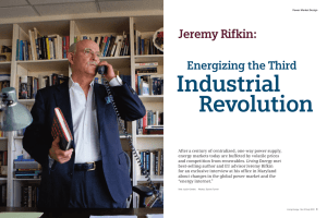 Industrial Revolution Jeremy Rifkin: Energizing the Third
