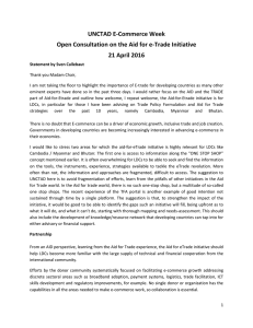 UNCTAD E-Commerce Week Open Consultation on the Aid for e-Trade Initiative