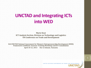 UNCTAD and Integrating ICTs into WED