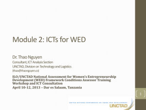 Module 2: ICTs for WED  Dr. Thao Nguyen Consultant, ICT Analysis Section