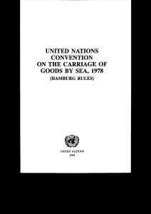UNITED  NATIONS CONVENTION ON THE  CARRIAGE  OF