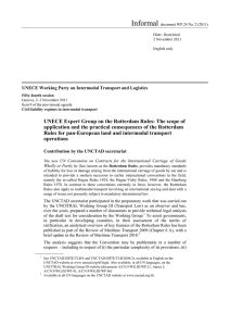 Informal  UNECE Working Party on Intermodal Transport and Logistics