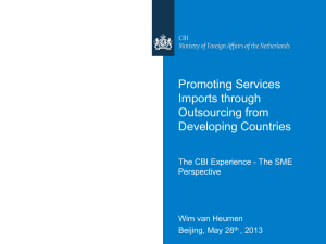 Promoting Services Imports through Outsourcing from Developing Countries