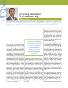 Towards a sustainable bio-based economy Sébastien Haye