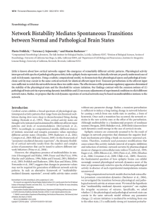 Network Bistability Mediates Spontaneous Transitions between Normal and Pathological Brain States