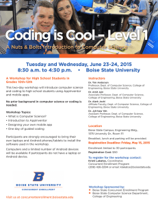 Coding is Cool – Level 1