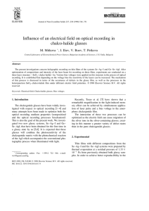 Influence of an electrical field on optical recording in chalco-halide glasses