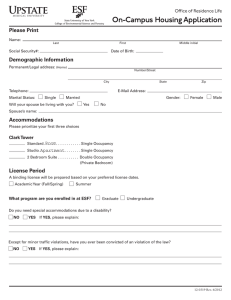On-Campus Housing Application Please Print Demographic Information l