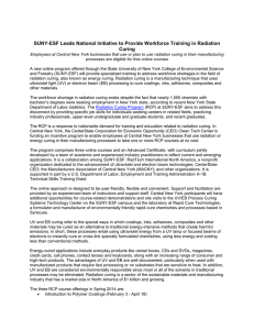 SUNY-ESF Leads National Initiative to Provide Workforce Training in Radiation Curing
