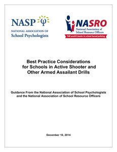 Best Practice Considerations for Schools in Active Shooter and