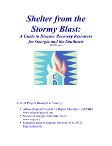 Shelter from the Stormy Blast: A Guide to Disaster Recovery Resources
