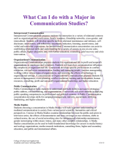 What Can I do with a Major in Communication Studies?
