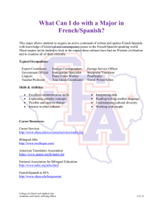 What Can I do with a Major in French/Spanish?