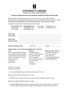 STRATEGIC COMMUNICATIONS AND MARKETING COMMITTEE GRANT REQUEST FORM
