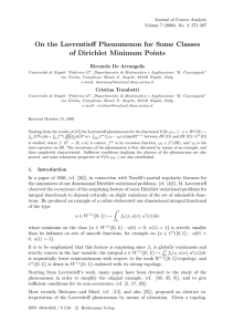 On the Lavrentieff Phenomenon for Some Classes of Dirichlet Minimum Points