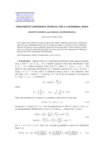 FIXED-WIDTH CONFIDENCE INTERVAL FOR A LOGNORMAL MEAN