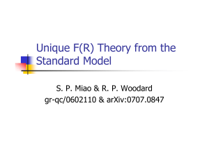 Unique F(R) Theory from the Standard Model gr-qc/0602110 &amp; arXiv:0707.0847