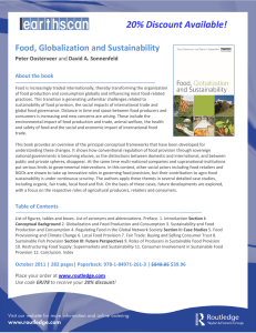 20% Discount Available! Food, Globalization and Sustainability  Peter Oosterveer