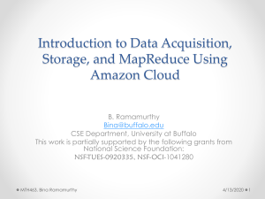 Introduction to Data Acquisition, Storage, and MapReduce Using Amazon Cloud