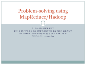 Problem-solving using MapReduce/Hadoop