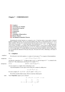 Chapter 7 COHOMOLOGY