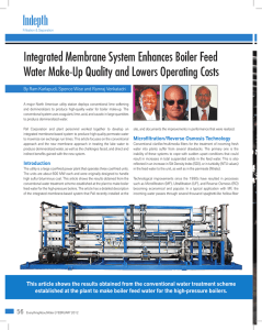 Indepth Integrated Membrane System Enhances Boiler Feed