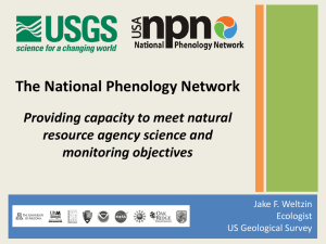 The National Phenology Network Providing capacity to meet natural