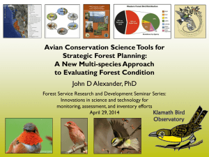 Avian Conservation Science Tools for Strategic Forest Planning: A New Multi-species Approach