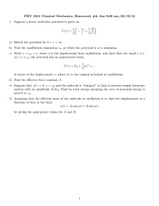 PHY 3221 Classical Mechanics, Homework #6, due 8:30 am, 03/19/12 1 (
