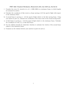 PHY 3221 Classical Mechanics, Homework #10, due 8:30 am, 04/16/12 1 E
