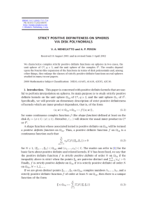 STRICT POSITIVE DEFINITENESS ON SPHERES VIA DISK POLYNOMIALS