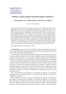 OPTIMAL CUSUM SCHEMES FOR MONITORING VARIABILITY