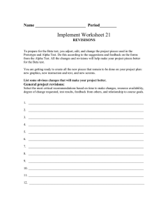 Implement Worksheet 21 Name ________________________  Period________  REVISISONS