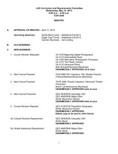 LAS Curriculum and Requirements Committee Wednesday, May 15, 2013 – 9:30 a.m.
